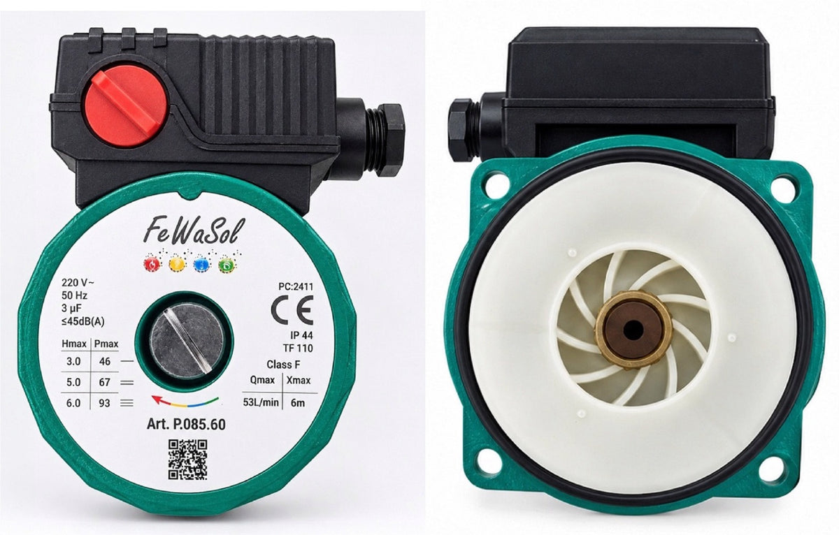 Umwälzpumpe für Wilo, Veillant usw. Ersatzmotor Pumpenkopf 6 M Förderleistung Heizungspumpe