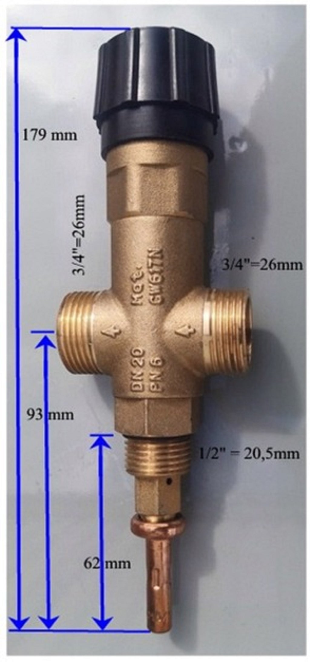 Regulus Doppelte Thermische Ablaufsicherung DBV 1   3/4" AG