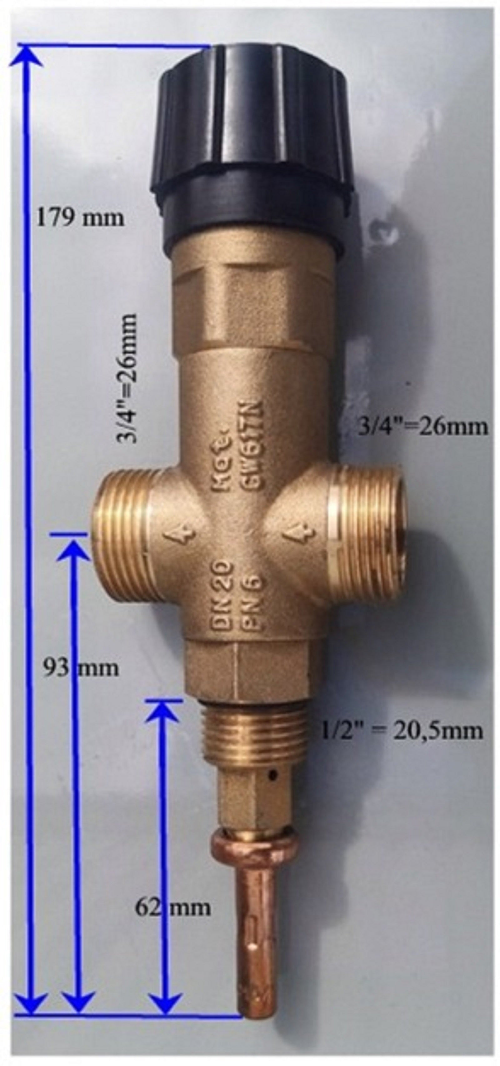 Regulus Doppelte Thermische Ablaufsicherung DBV 1   3/4" AG