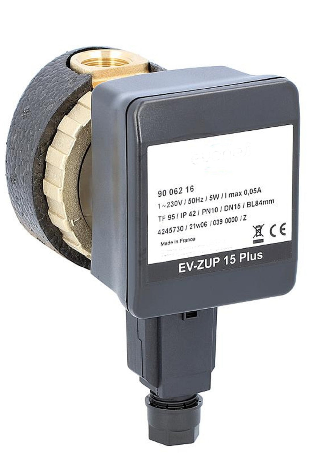Zirkulationspumpe Brauchwasserpumpe EV ZUP 15 Plus Baulänge 84 mm