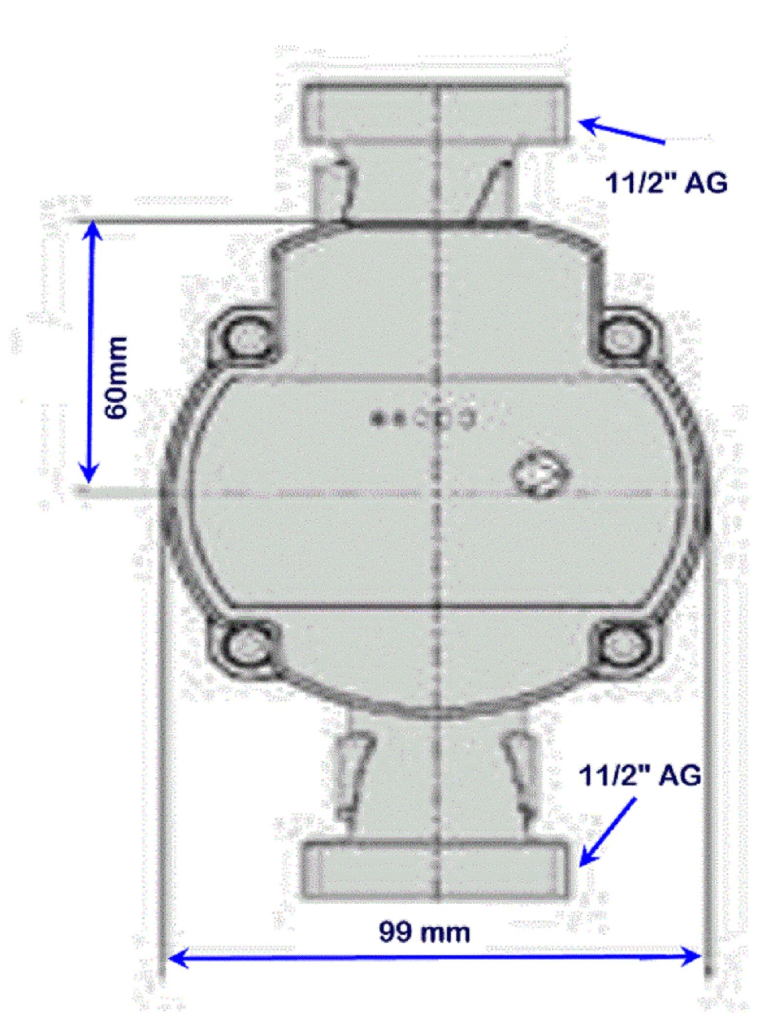 Heizungspumpe Solarpumpe Umwälzpumpe 25-80-130 Klasse A AG-Gewinde 11/2"