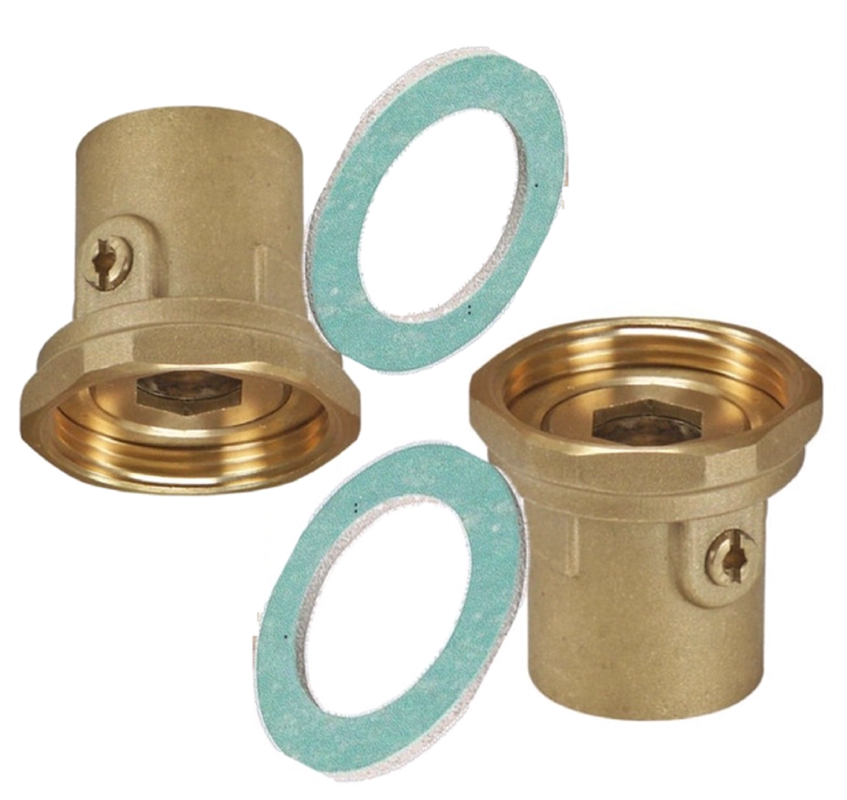 Pumpenverschraubung absperrbar Kugelhahn für Umwälzpumpen 2 Stück 1 1/2"x1"