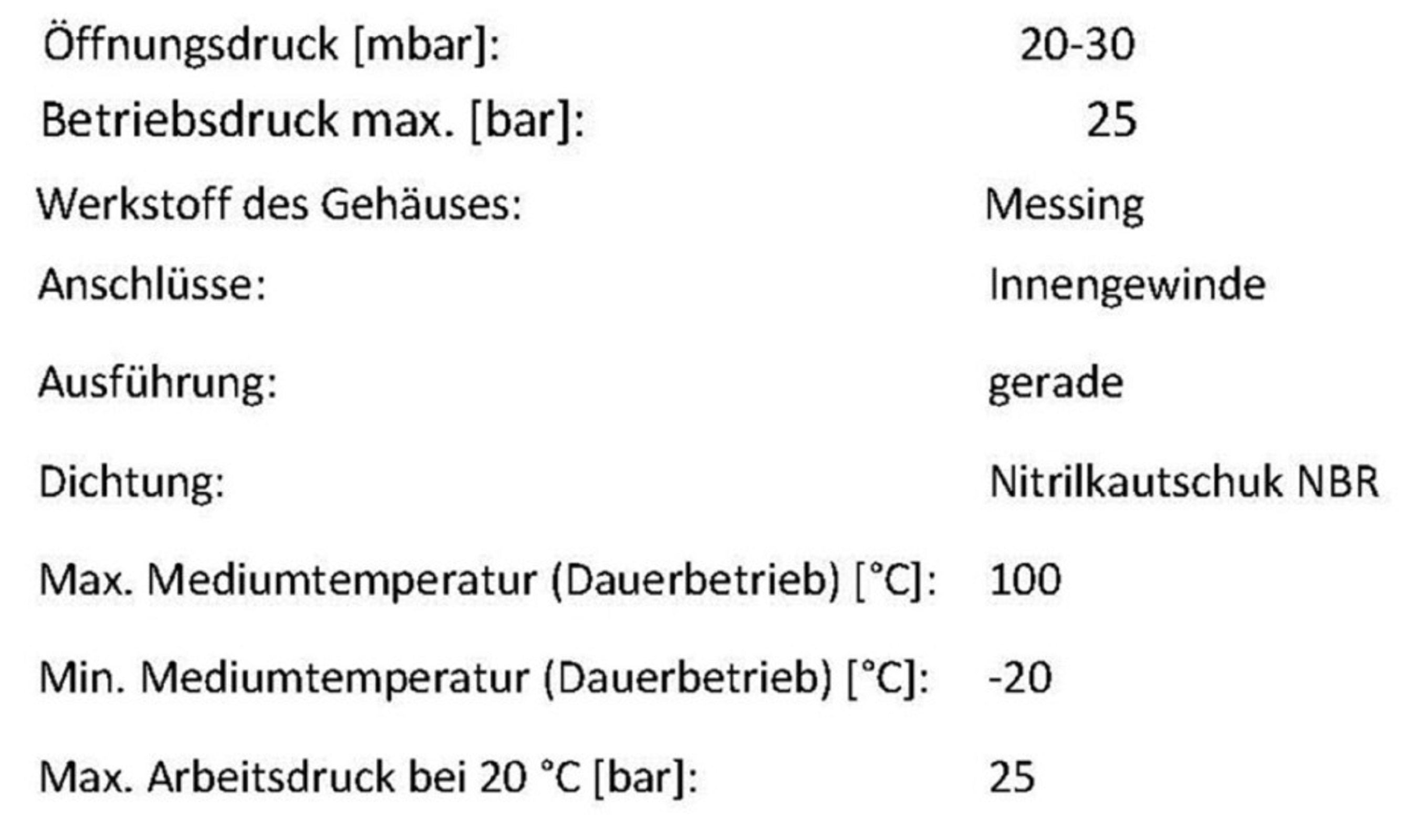 Solar Rückschlagventil Schwerkraftbremse Heizung Wasser 150°C