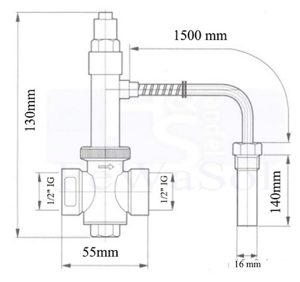 Thermische Ablaufsicherung Anschlüsse 1/2"