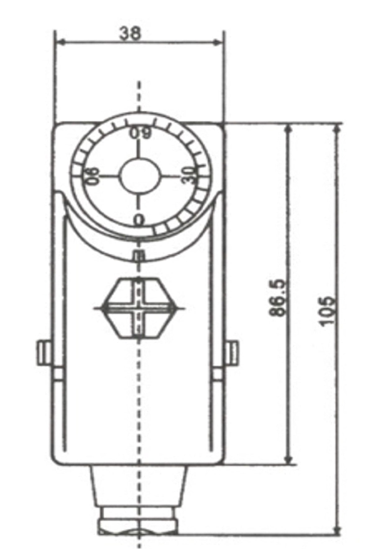 Tauchthermostat Temperaturregler Länge 100 mm Regler 0-90°C